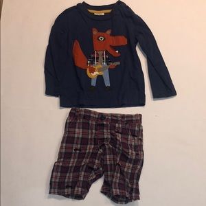 Mini Boden apliqué shirt wolf bundle with babyGap